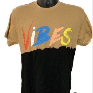 DNM FVR Mens Large 100% cotton Short Sleeve Multicolor Graphic (Vibes) Print Tee